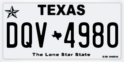 TX license plate DQV4980