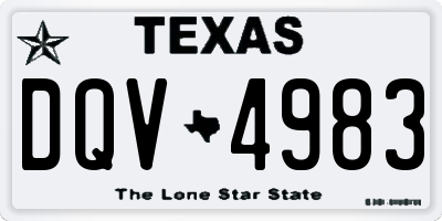 TX license plate DQV4983