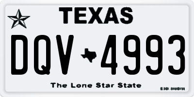 TX license plate DQV4993