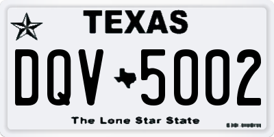 TX license plate DQV5002
