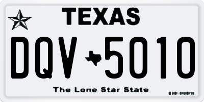 TX license plate DQV5010