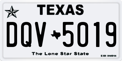 TX license plate DQV5019