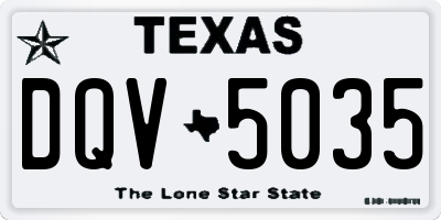 TX license plate DQV5035