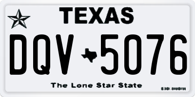 TX license plate DQV5076