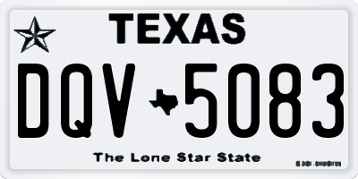 TX license plate DQV5083