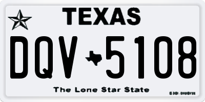 TX license plate DQV5108