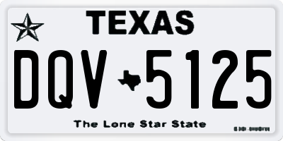 TX license plate DQV5125