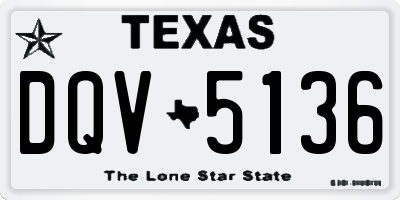 TX license plate DQV5136