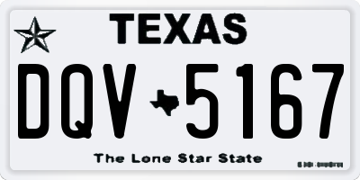TX license plate DQV5167
