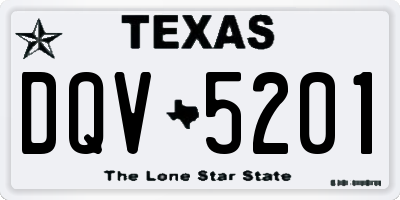 TX license plate DQV5201