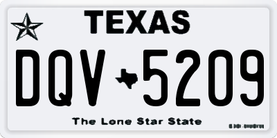 TX license plate DQV5209