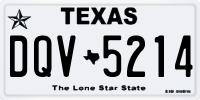 TX license plate DQV5214