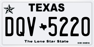 TX license plate DQV5220