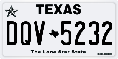 TX license plate DQV5232