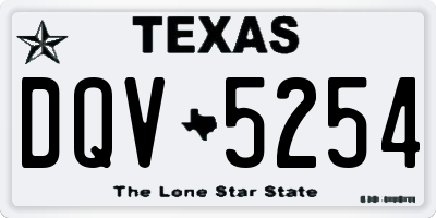 TX license plate DQV5254