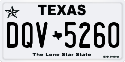 TX license plate DQV5260