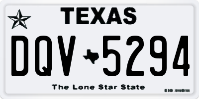 TX license plate DQV5294
