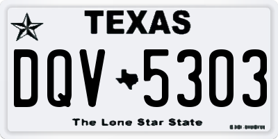 TX license plate DQV5303