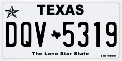TX license plate DQV5319