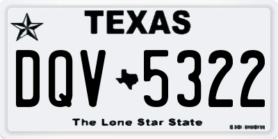 TX license plate DQV5322