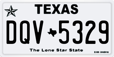 TX license plate DQV5329