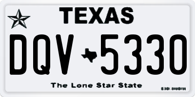 TX license plate DQV5330