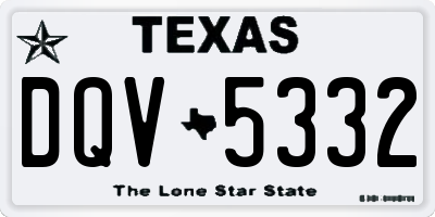TX license plate DQV5332