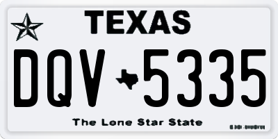 TX license plate DQV5335
