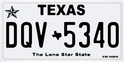 TX license plate DQV5340