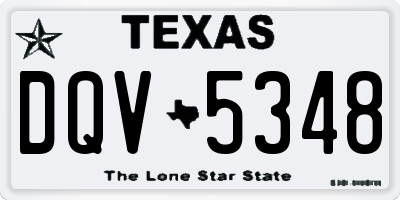 TX license plate DQV5348