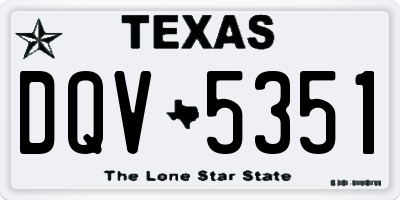 TX license plate DQV5351