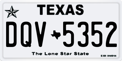 TX license plate DQV5352