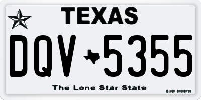 TX license plate DQV5355