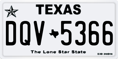 TX license plate DQV5366