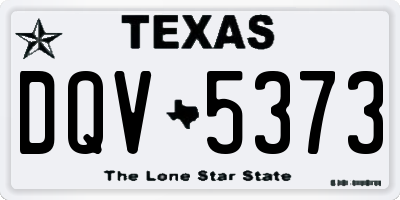 TX license plate DQV5373
