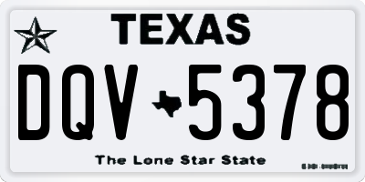 TX license plate DQV5378