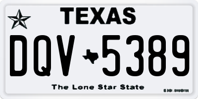 TX license plate DQV5389