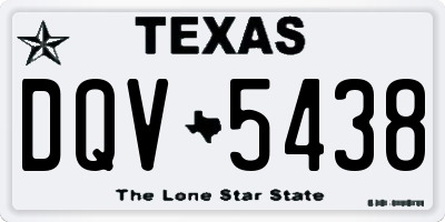TX license plate DQV5438