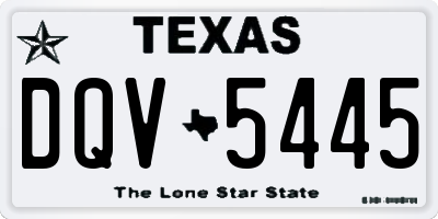 TX license plate DQV5445