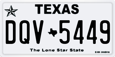 TX license plate DQV5449