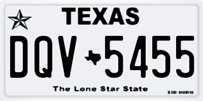 TX license plate DQV5455