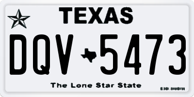 TX license plate DQV5473