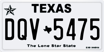 TX license plate DQV5475