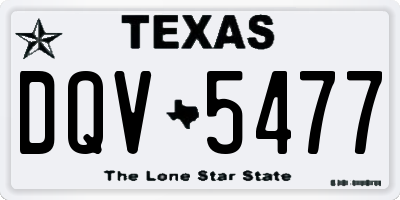 TX license plate DQV5477