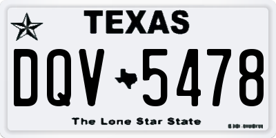 TX license plate DQV5478