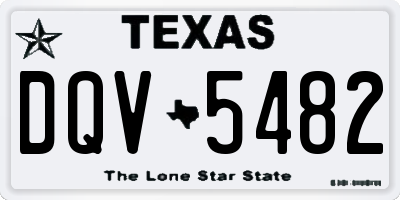 TX license plate DQV5482
