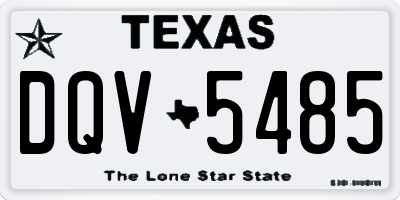 TX license plate DQV5485