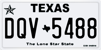 TX license plate DQV5488