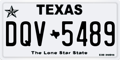 TX license plate DQV5489