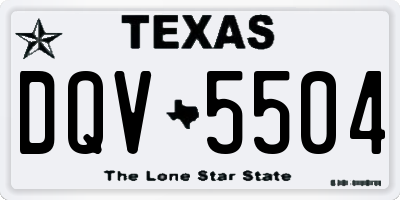 TX license plate DQV5504